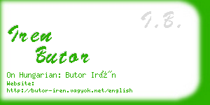 iren butor business card